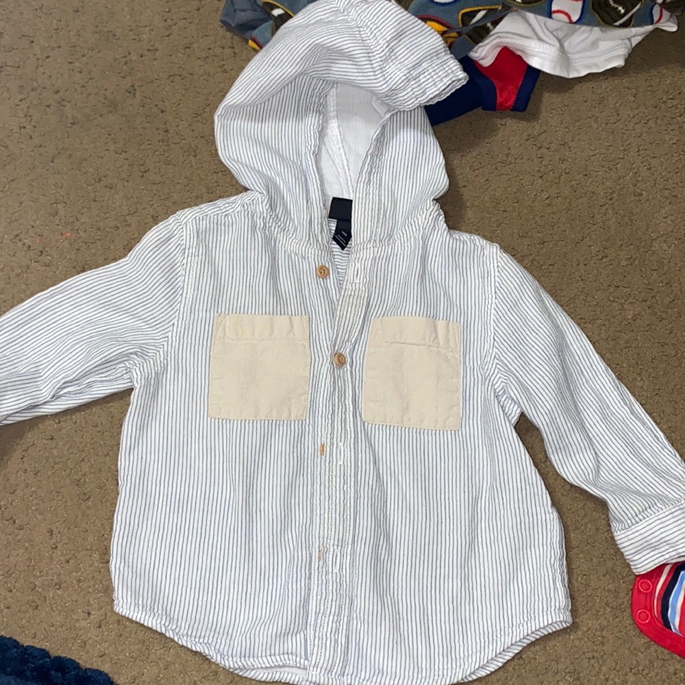 A long sleeve button hoodie